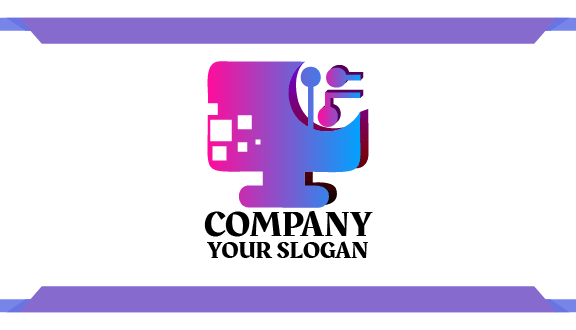 Biglietto Da Visita Per Computer Con Pixel Bianchi