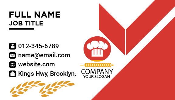 White Toque Bakery Business Card