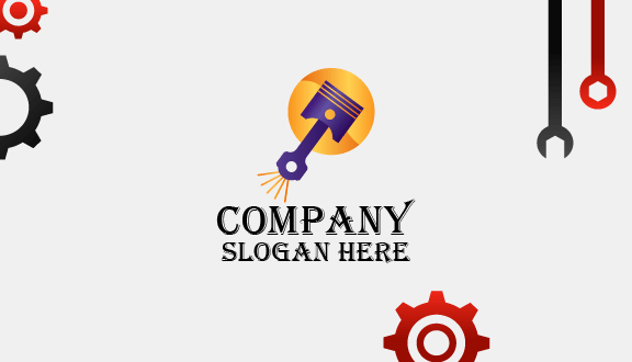 Cartão De Visita Industrial De Pistão De Trabalho