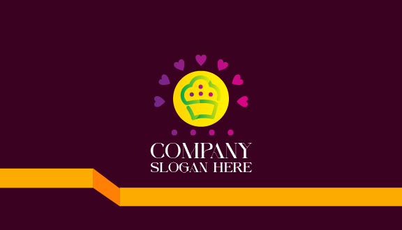 Kartu Nama Kue Lingkaran Kuning