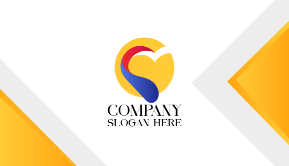 Cartão De Visita Com Coração Amarelo