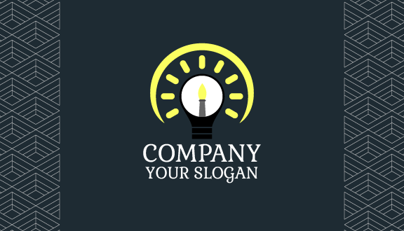 Cartão De Visita De Arte Com Luz Amarela