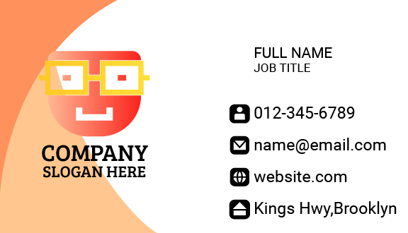 Yellow Squares Glasses Business Card