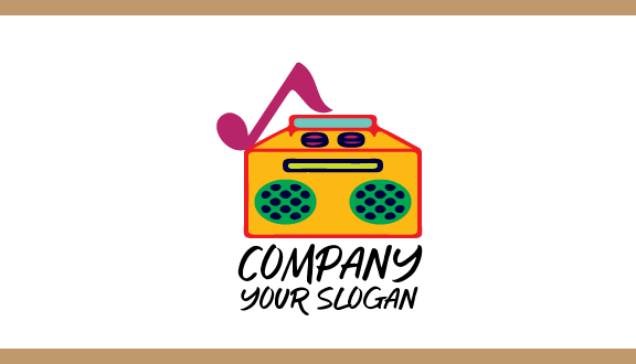 Yellow Stereo Music Business Card