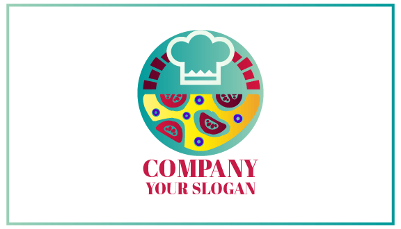 Yummy Toppings Pizza Business Card