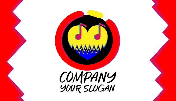 Zigzag Heart Music Business Card