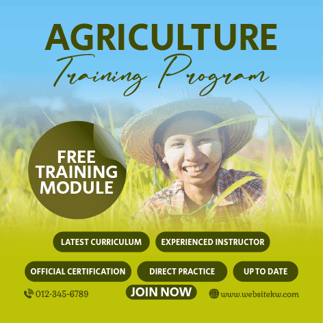 Publicación de Facebook sobre el Programa de Capacitación Agrícola