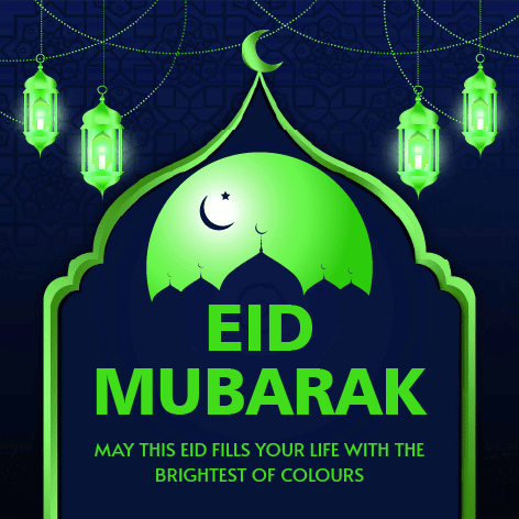 Post mais vibrante para o Eid Mubarak no Facebook