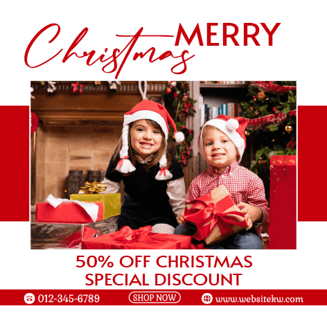 Christmas Discount Facebook Post