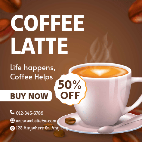 Publicação de Café Latte no Facebook