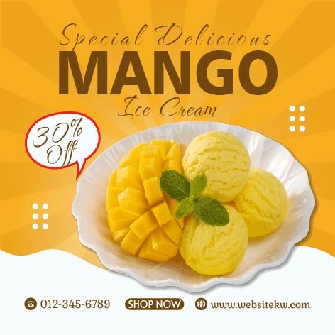 Postingan Facebook Es Krim Mangga Lezat