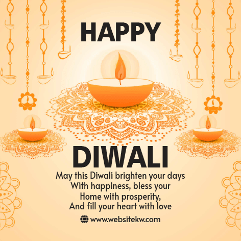 Publicação vibrante para o Facebook sobre o Festival de Diwali