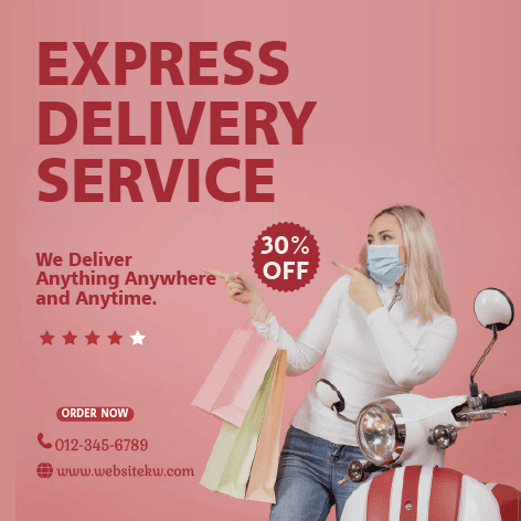 Postingan Facebook Layanan Pengiriman Ekspres