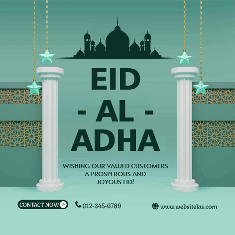 Publicação festiva de Eid Mubarak para o Facebook