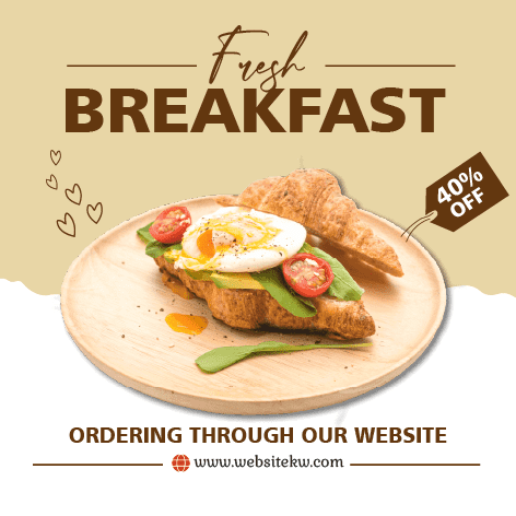 Publicação para Facebook da Padaria de Café da Manhã Fresco