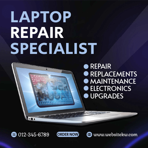 Post para Facebook de Especialista em Reparação de Portáteis