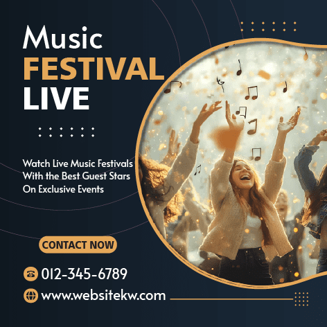 Publicação para Facebook sobre Festival de Música ao Vivo