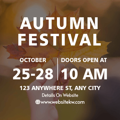 Post memorável para o Festival de Outono no Facebook