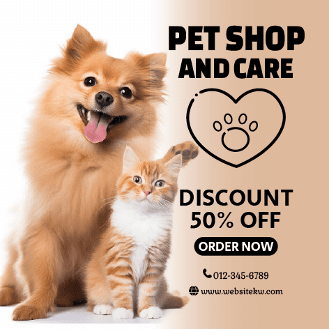 Postingan Facebook Layanan Perawatan Toko Hewan Peliharaan