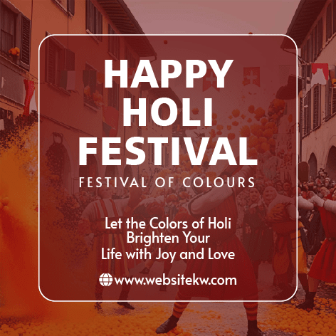 Post radiante para o Festival Holi no Facebook