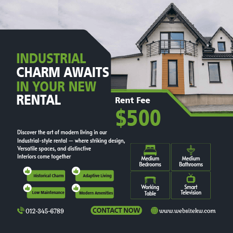 Postingan Facebook Rumah Sewa Bergaya Industri