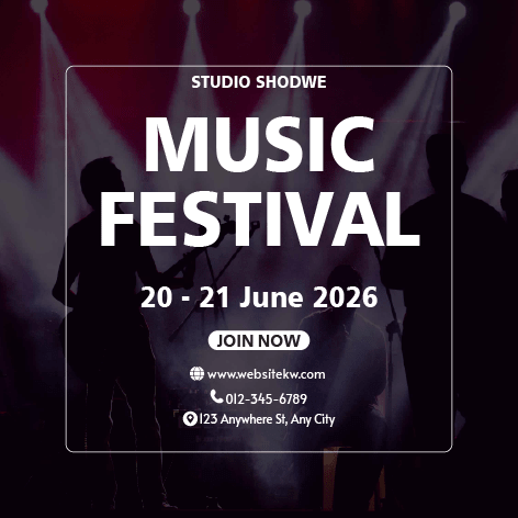 Post simples para o Facebook sobre Festival de Música