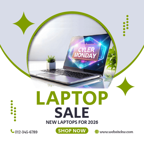 Post vibrante para o Facebook sobre computadores portáteis