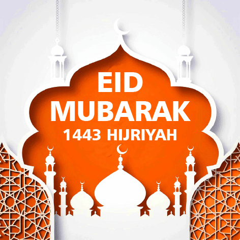 Publicação Branca de Eid Mubarak para o Facebook