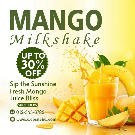 Publicação no Facebook: Delicioso Batido de Manga