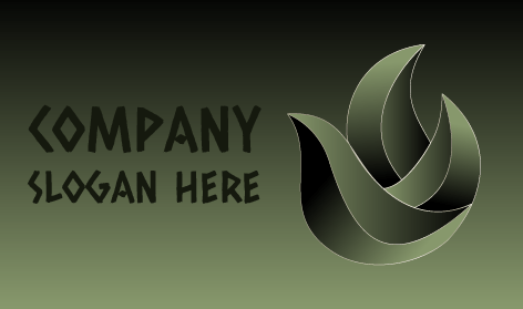 Logo Abstrak Daun Estetika