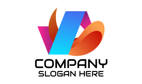 Logotipo Abstrato De Cores Misturadas