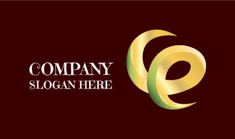 Logo Abstrait D'entreprise En Or