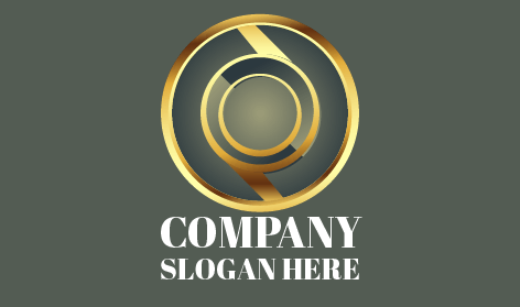 Golden Orbit Abstract Logo