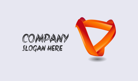 Logotipo Abstracto De Mobius Naranja