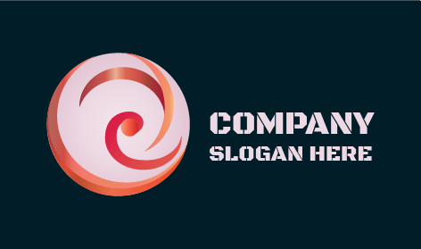 Orange Spiral Abstract Logo