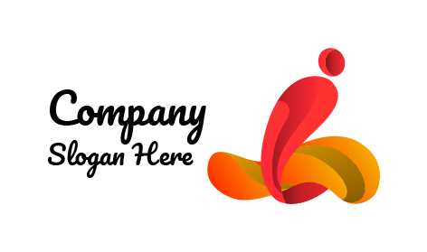 Logo Abstrak Kesehatan Oranye