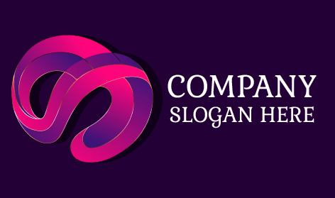 Logótipo Abstrato Em Forma De Laço Roxo