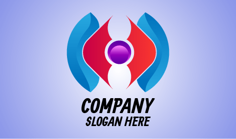 Logo Abstrait En Forme De Cercle Violet