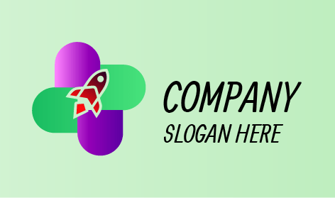 Logotipo Abstracto De Nave Espacial Roja