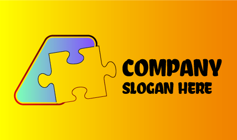 Yellow Puzzle Abstract Logo