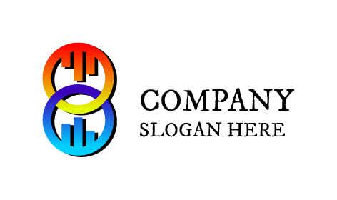 Interlocked Coins Accountant Logo