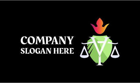 Logotipo De Abogado Con Balanza De Justicia Blanca