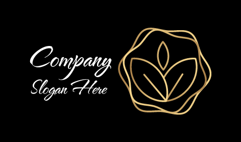 Aesthetic Golden Lotus Logo