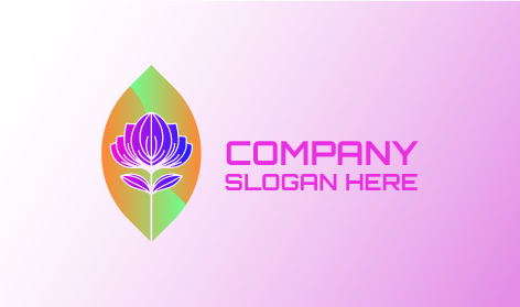 Logótipo de flor em gradiente estético