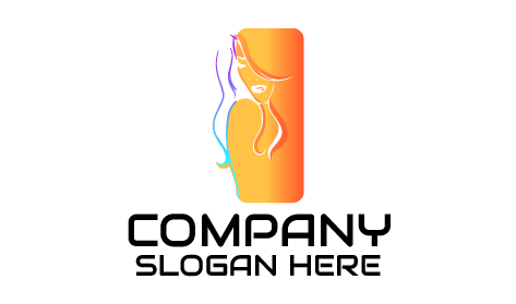 Aesthetic Gradient Hair Logo