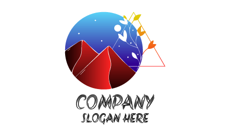 Logotipo De Pintura De Montaña Estética