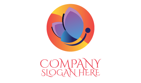 Logo estetico di buds viola