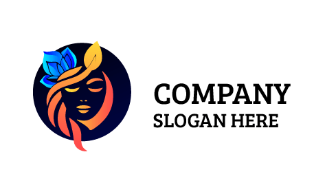 Ästhetisches Logo Mit Blauer Blume