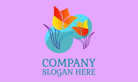Logo Bunga Estetis Berwarna-warni