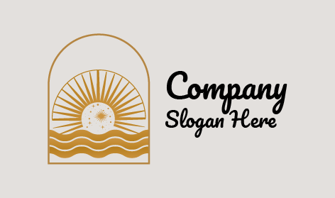 Golden Sunshine Aesthetic Logo